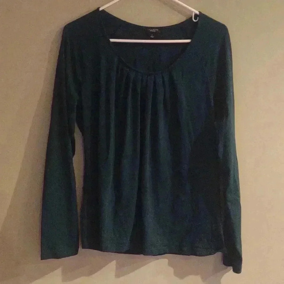 Talbots women's large emerald green long sleeve top - Picture 1 of 4